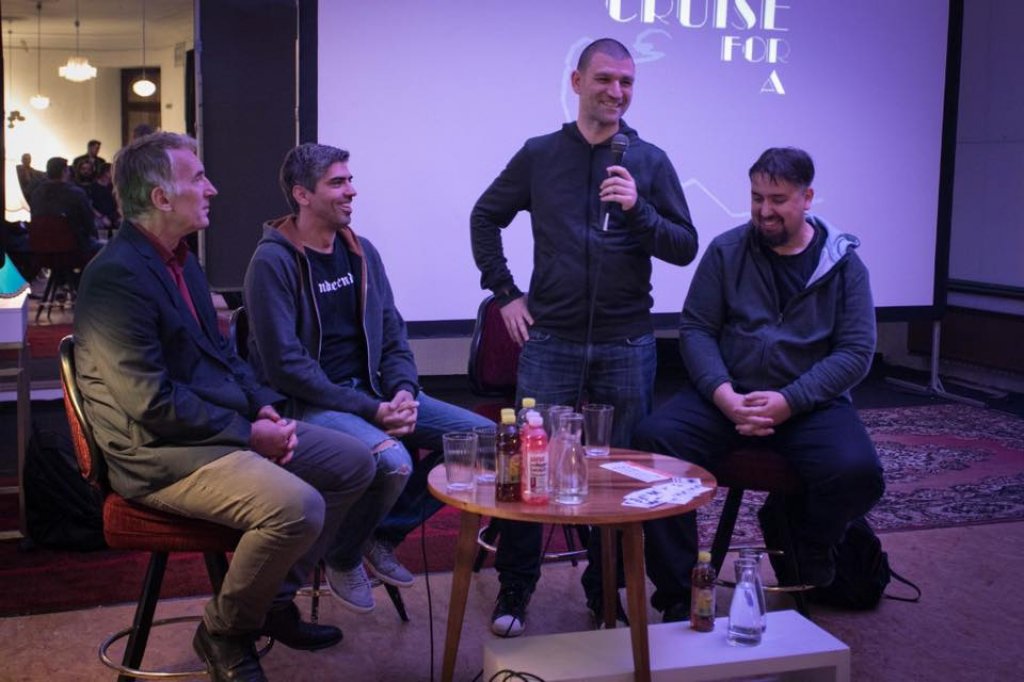 Od leve proti desni: Jonas Ž., Bor Grainer, Marko Pigac, Artur A. Švarc